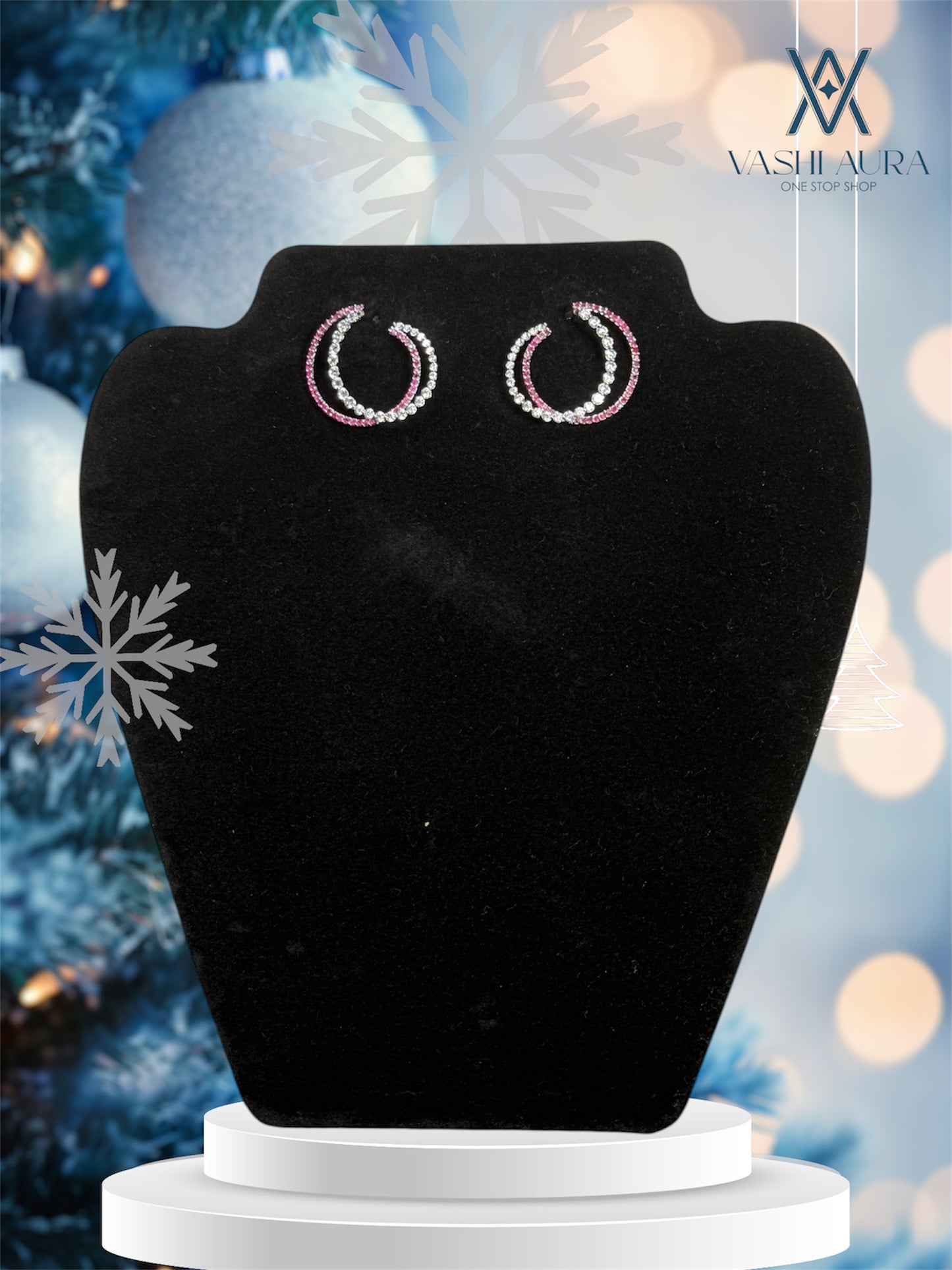 Dual Tone and Dual Layered Earrings