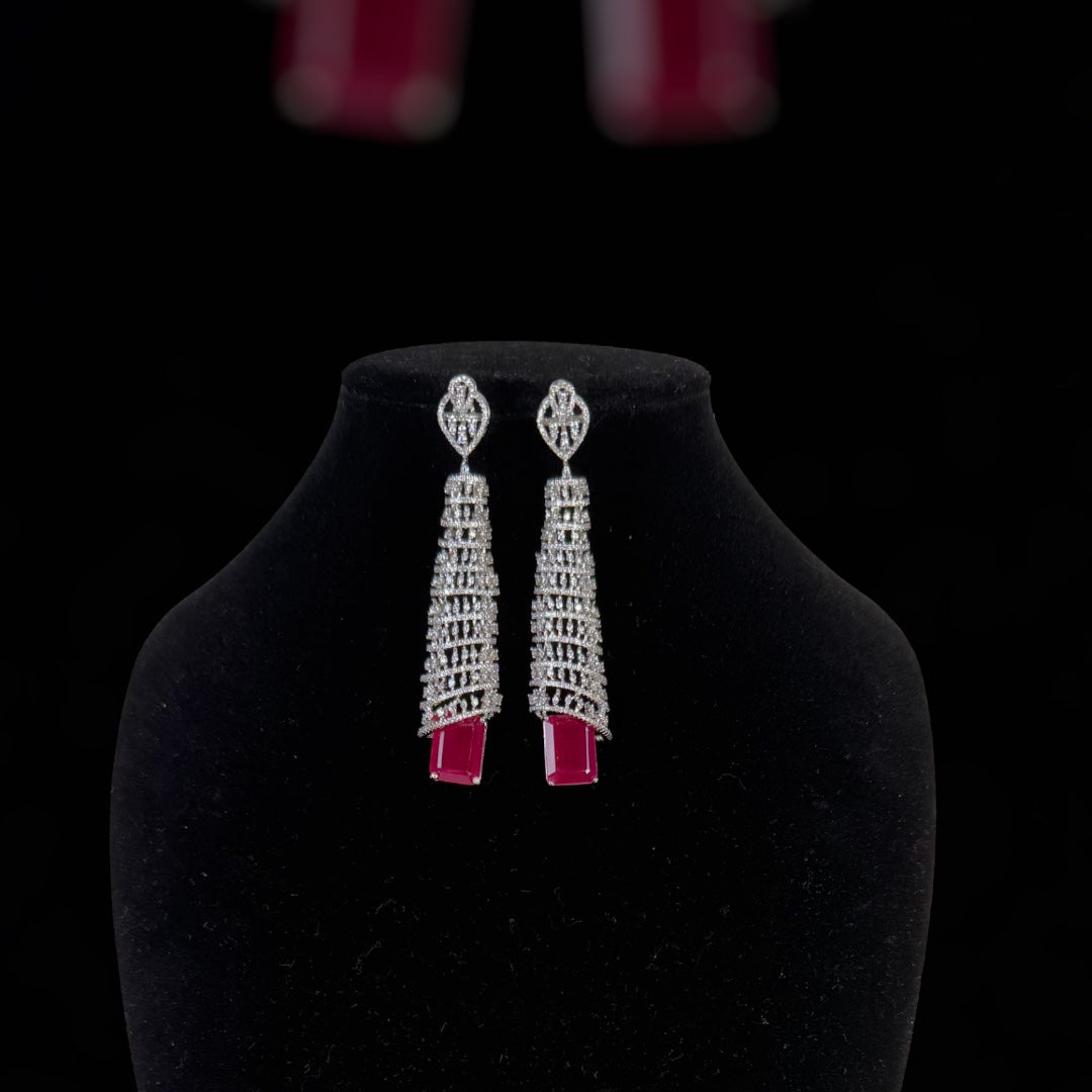 Wedding style long earrings