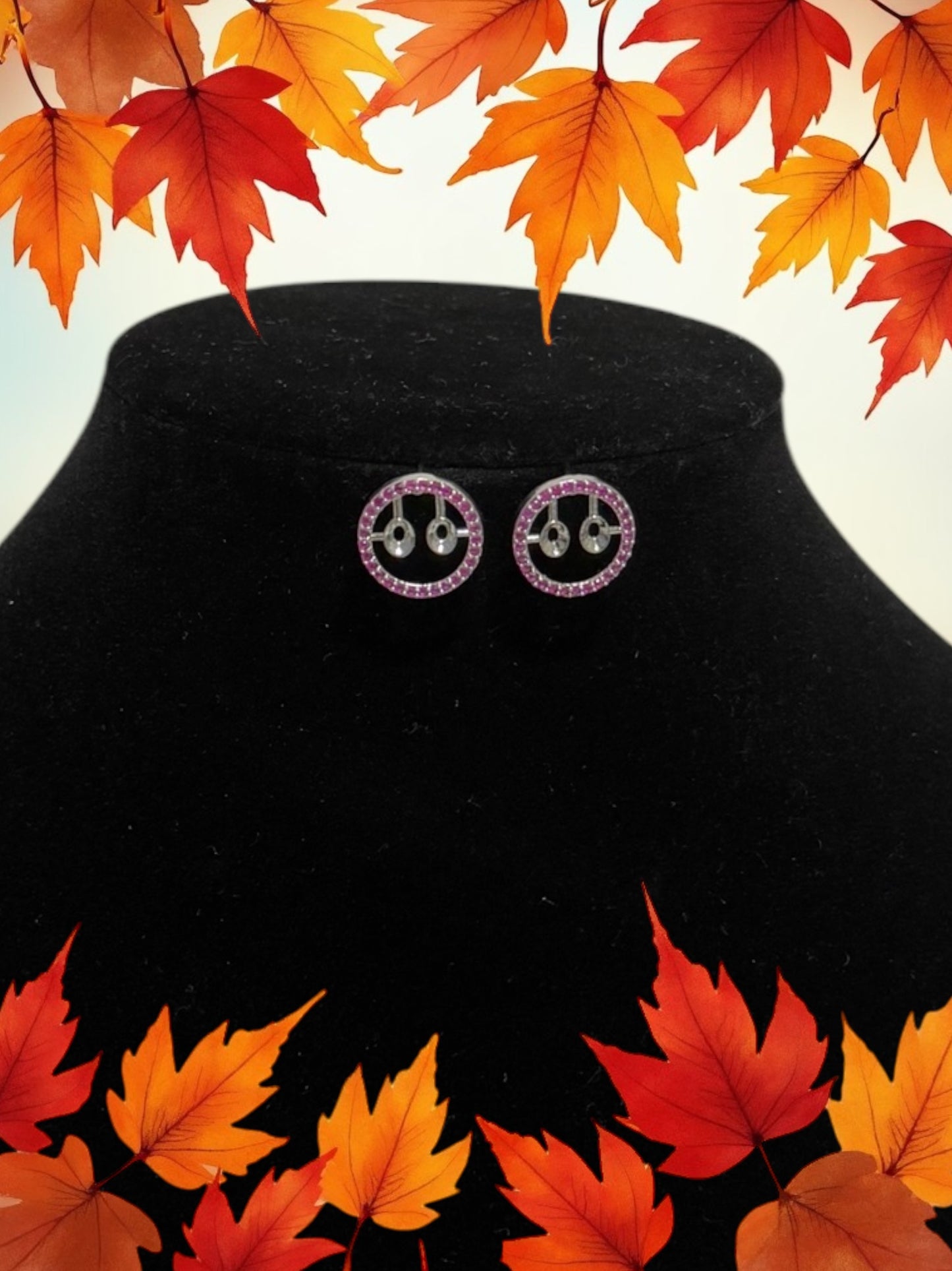 Round shaped Pendant with Earrings