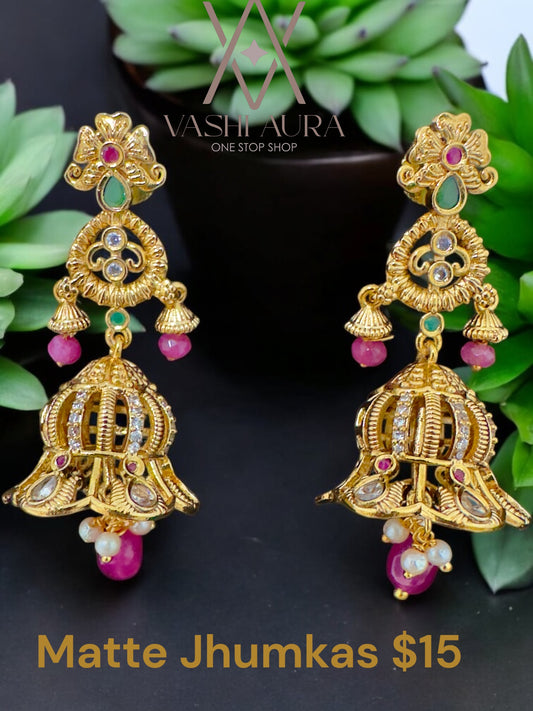 Matte Jhumkas