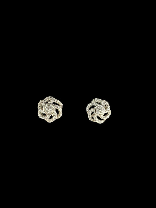 Flower Earrings with 92.5 Sterling Silver