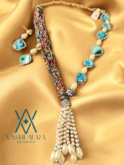 Medium Length Neckchain made with Turquoise Beads