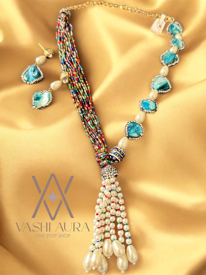 Medium Length Neckchain made with Turquoise Beads