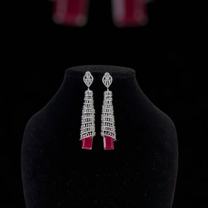 Wedding style long earrings