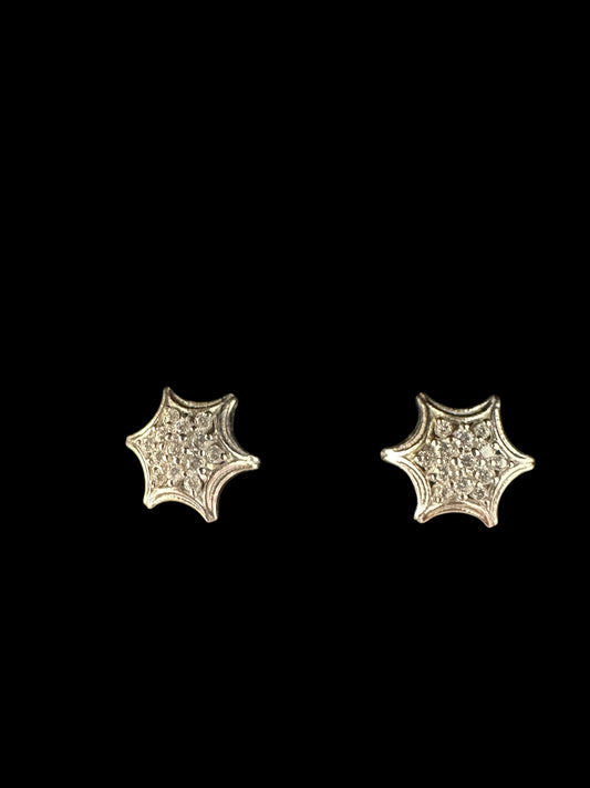 92.5 Sterling Silver Star Earrings