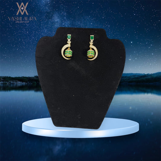 A Jhumka Hanging in a Crescent is a Unique and Stylish Variation