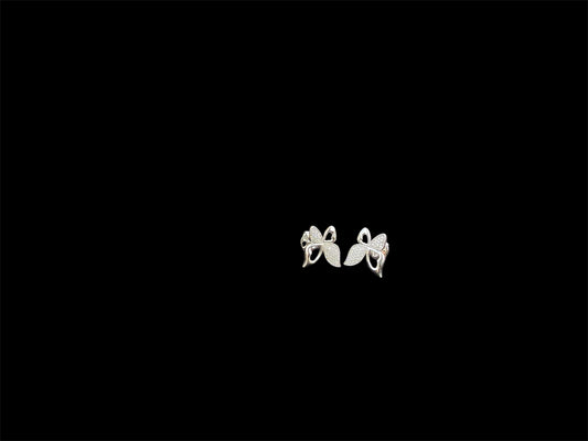 92.5 Sterling Silver Butterfly Stud Earrings