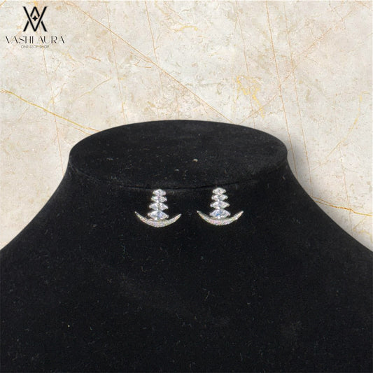 92.5 Sterling Silver Boat Stud Earrings