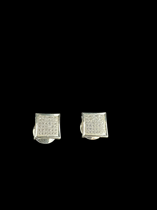 92.5 Sterling Silver Square Studs