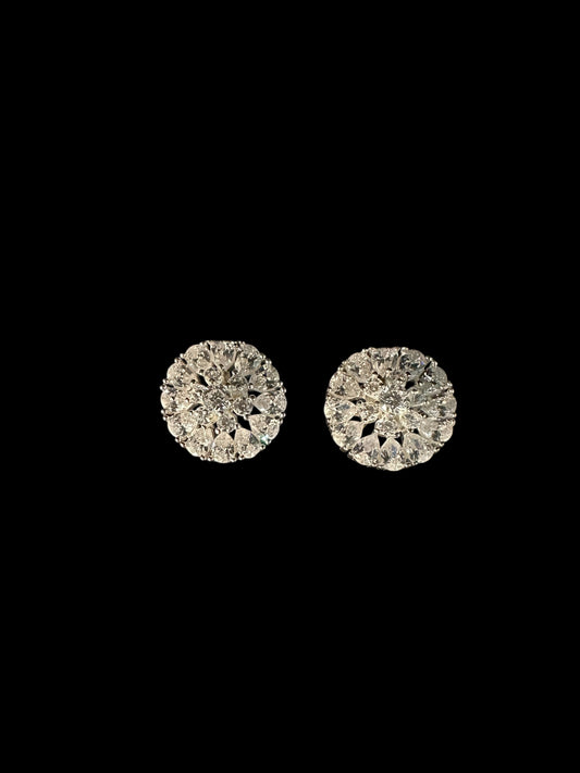 92.5 Sterling Silver American Diamond Studs