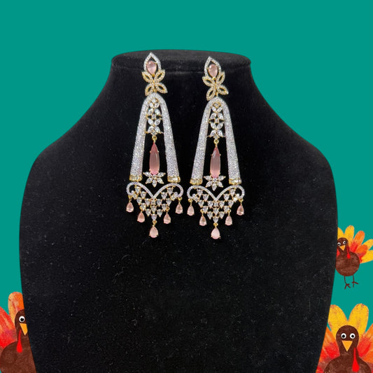 Stunning CZ Long Earrings