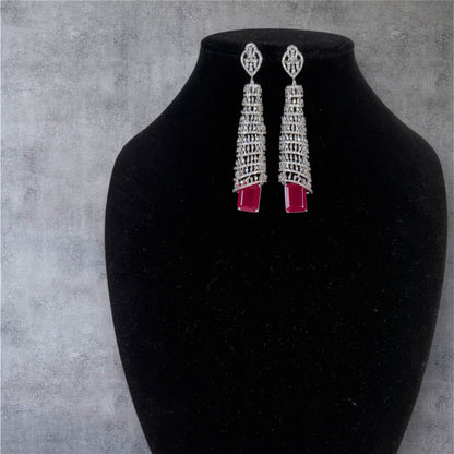 Wedding style long earrings