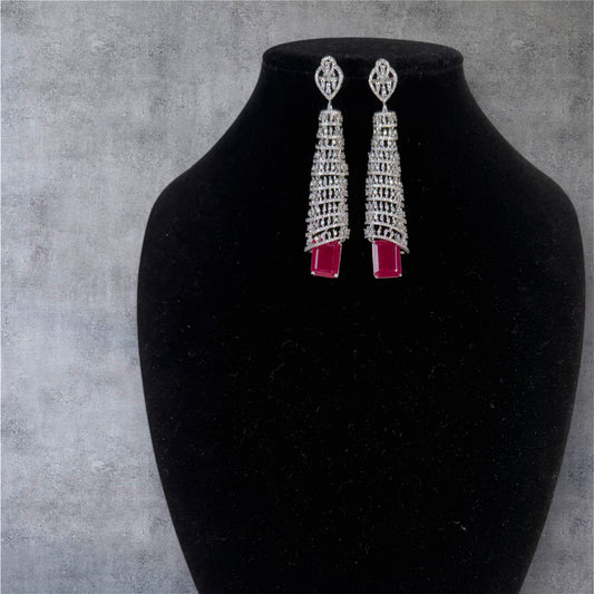 Wedding style long earrings
