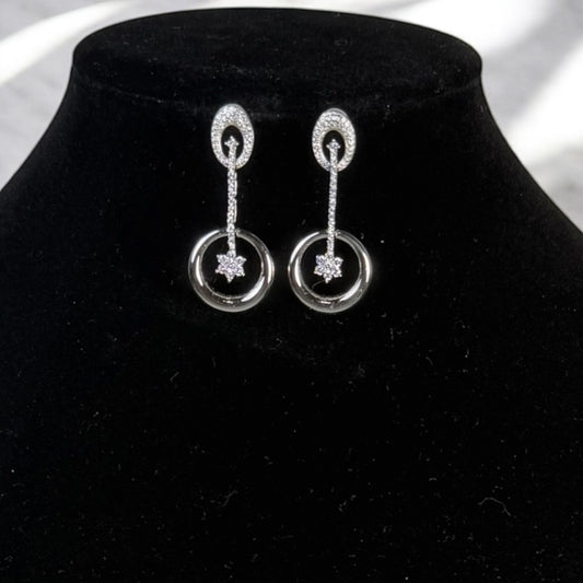 Dangling 92.5  Sterling Silver earrings